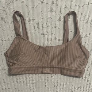 Aerie Ribbed Banded Wide Strap Scoop Bikini Top - Size S -